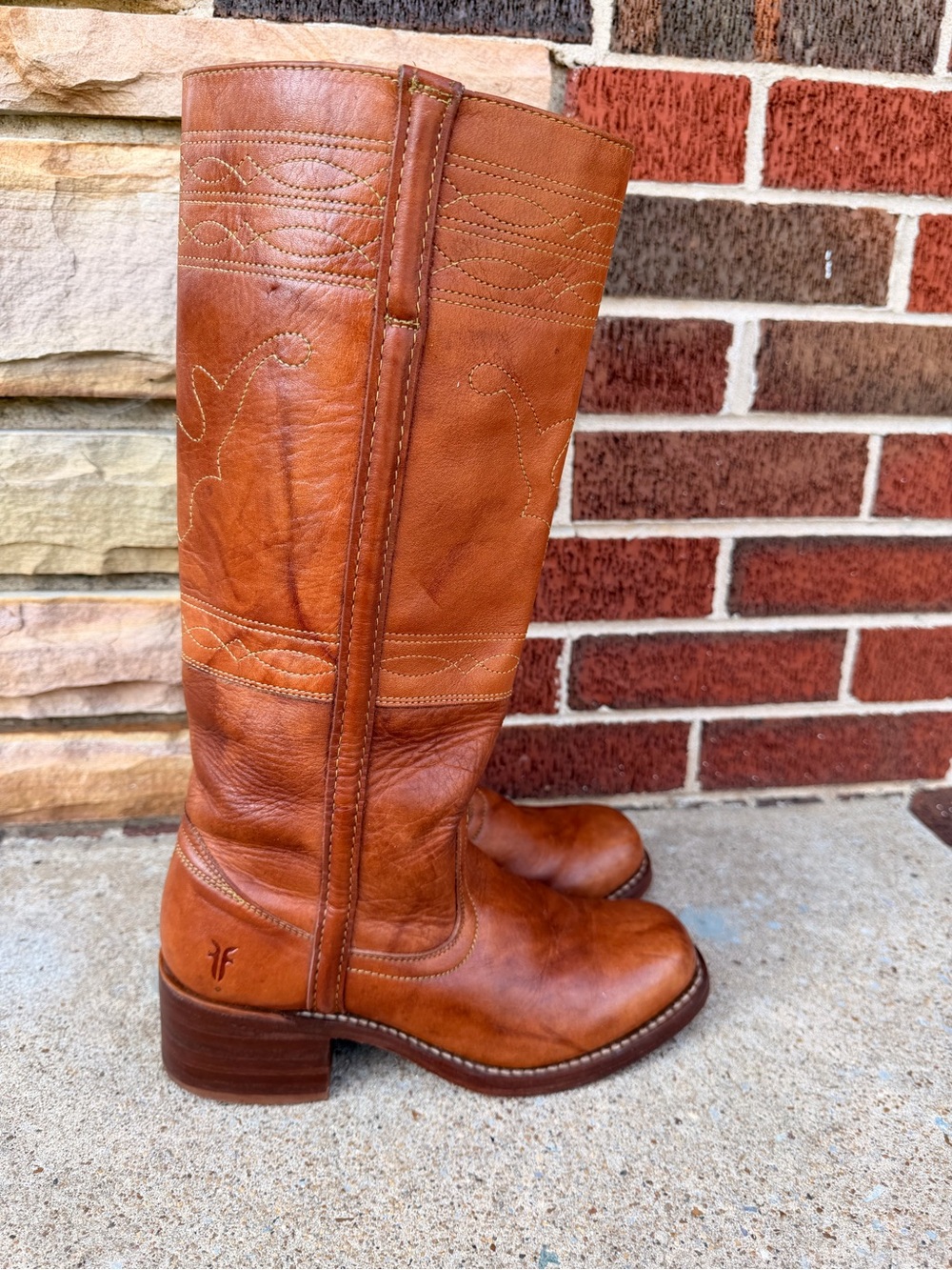 Vintage Frye Campus Stitching Horse Boots